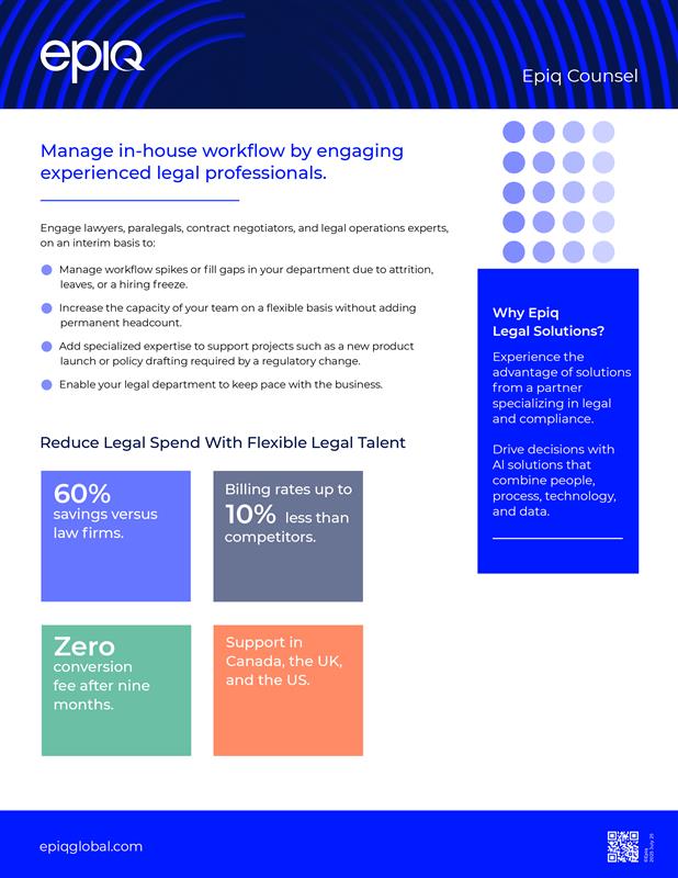 Epiq Counsel Solution Brief