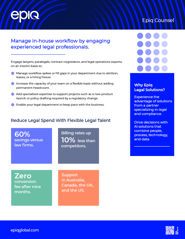 Epiq Counsel Solution Brief