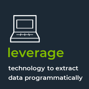 leverage technology to extract data