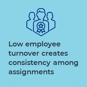 low employee turnover