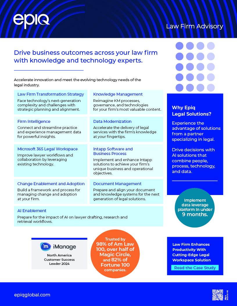 Law Firm Advisory Solution Brief