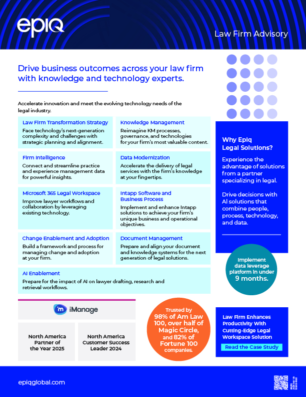 Law Firm Advisory Solution Brief