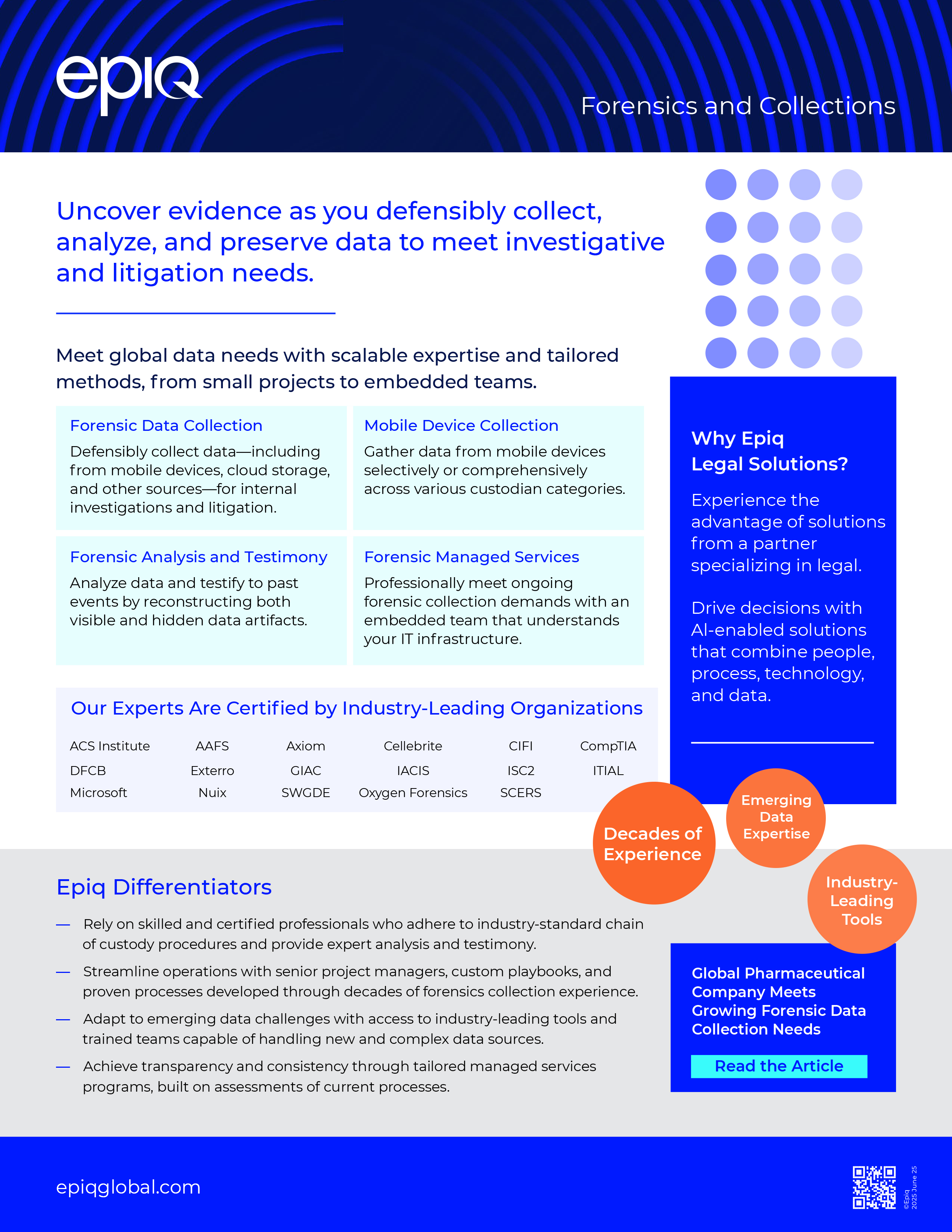 Forensics Collections Solution Brief