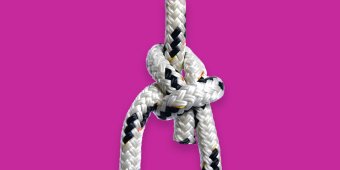 Rope tied in a knot