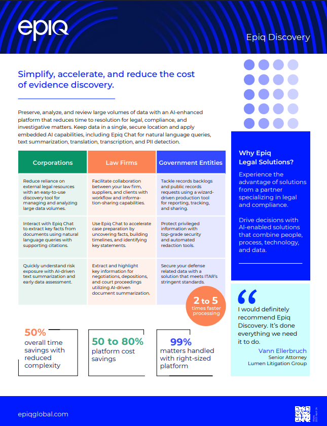 Epiq Discovery Solution Brief