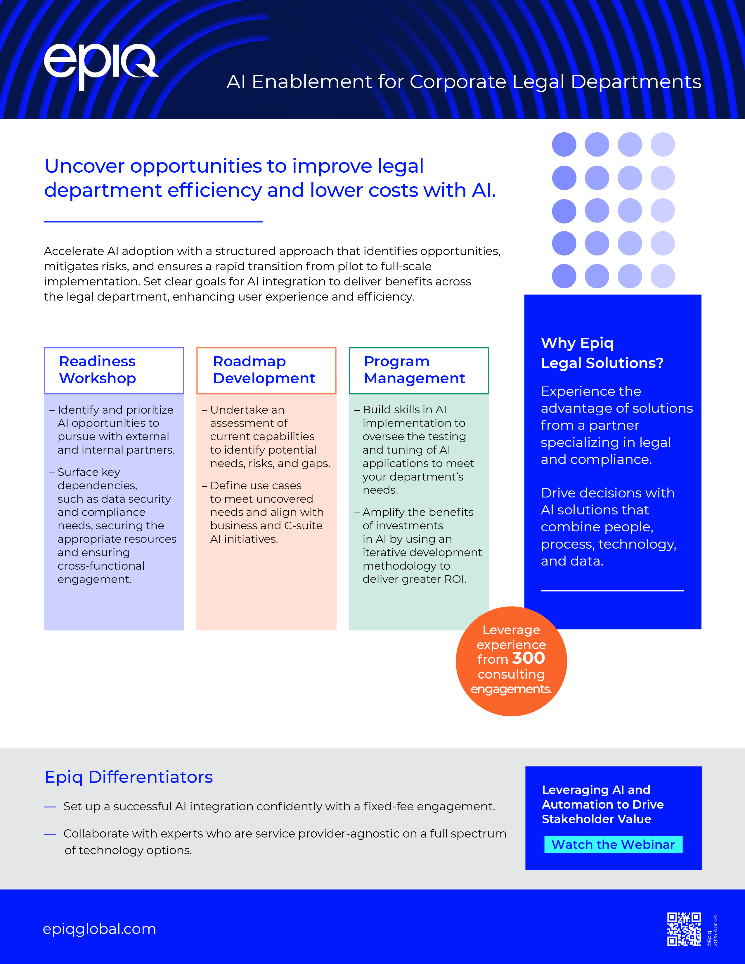 Solution Brief AI Enablement for Corporate Legal Departments