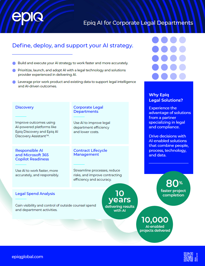 Solution Brief_Epiq AI for Corporate Legal Department