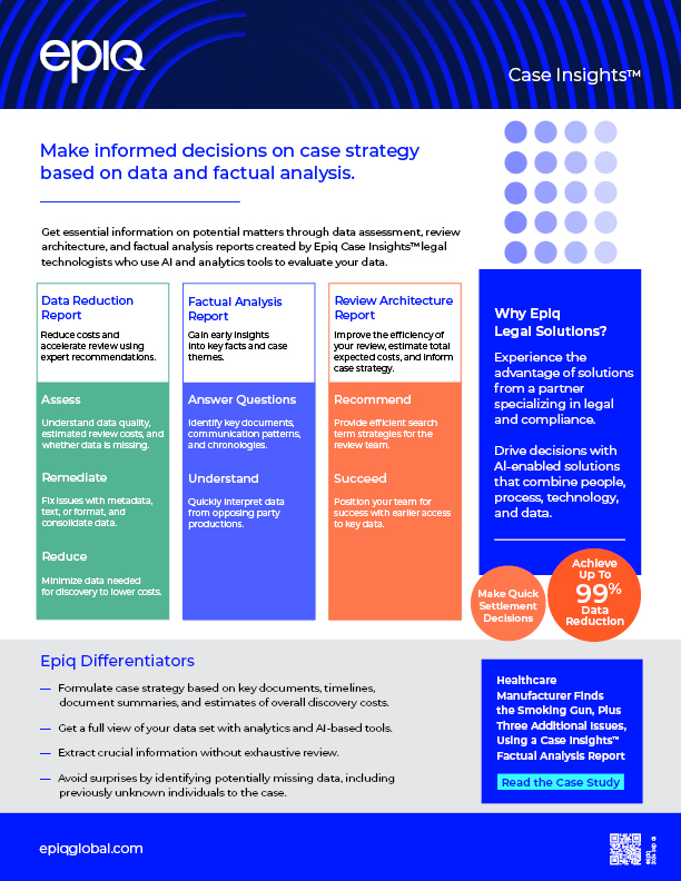 Case Insights Solutions Brief